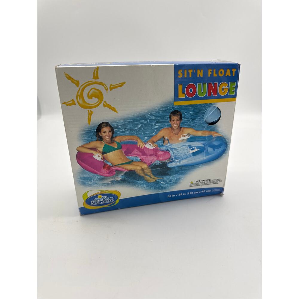 Blue 2008 The wet Set Sit and Lounge pool float new open box